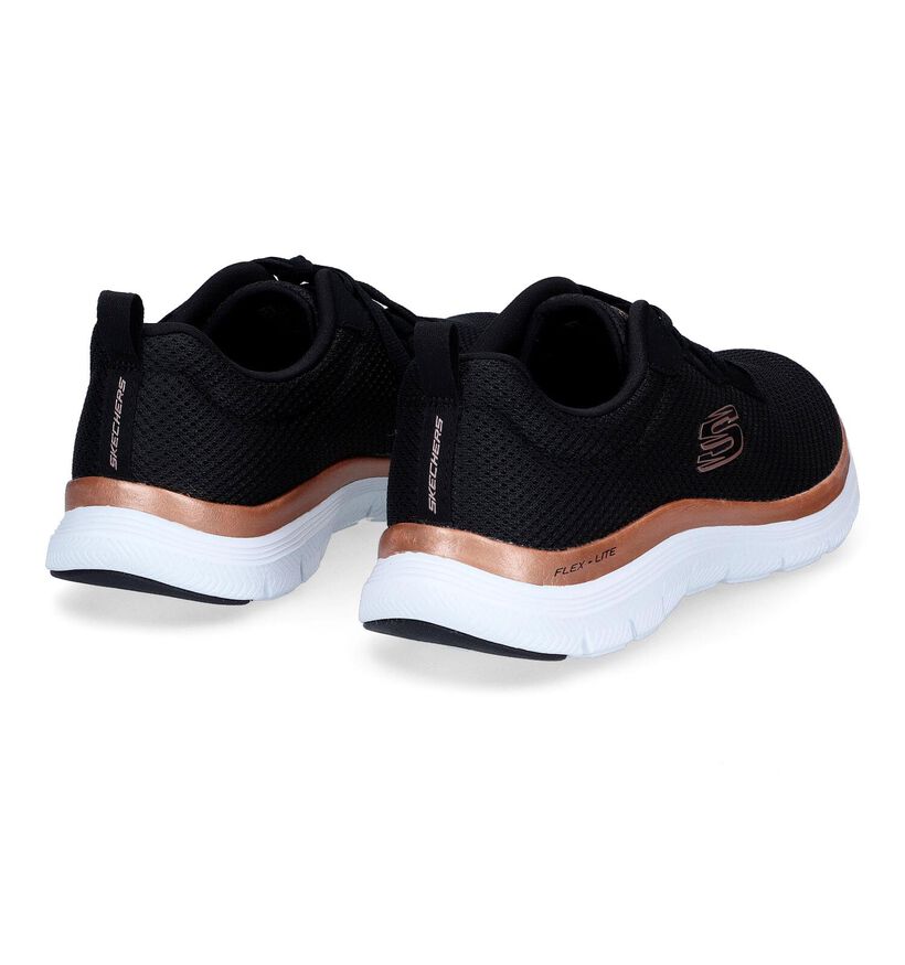 Skechers Flex Appeal 4.0 Zwarte Sneakers voor dames (310633)