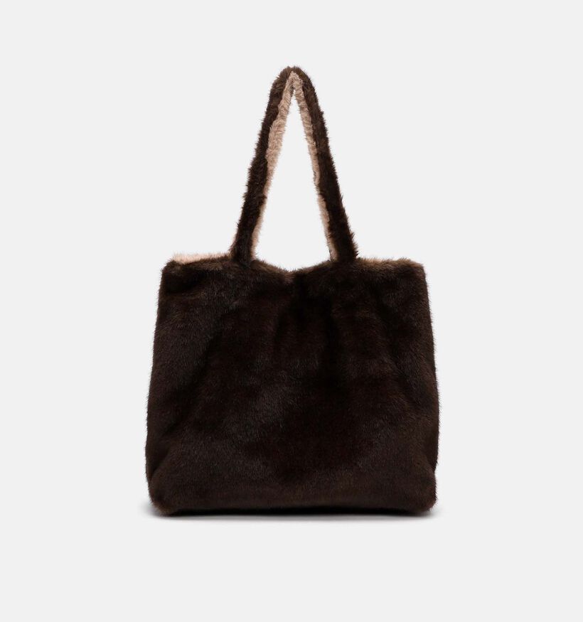 Emily & Noah Eva Fluffy Cabas en Brun fonc&eacute; pour femmes (378864)
