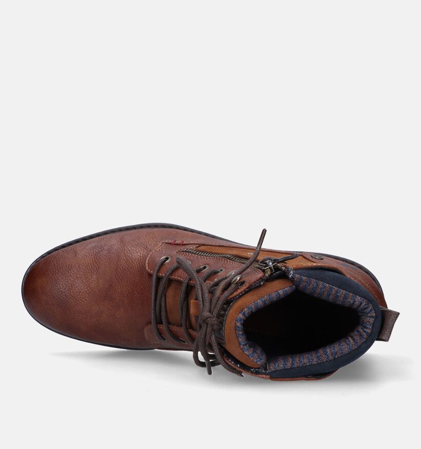 Mustang Boots à lacets en Cognac pour hommes (345477)