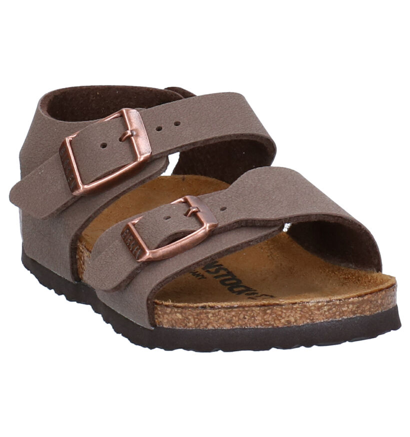 Birkenstock New York  Sandales en Noir pour garçons (338096)