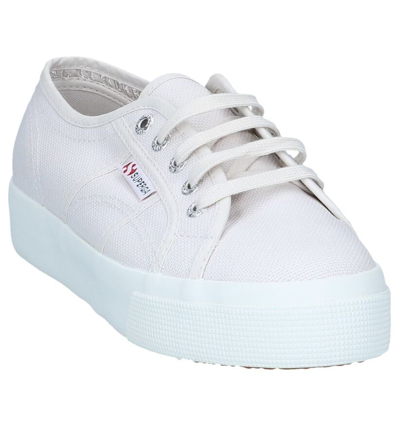 Ecru Lage Sneakers Superga Cotu in stof (246989)