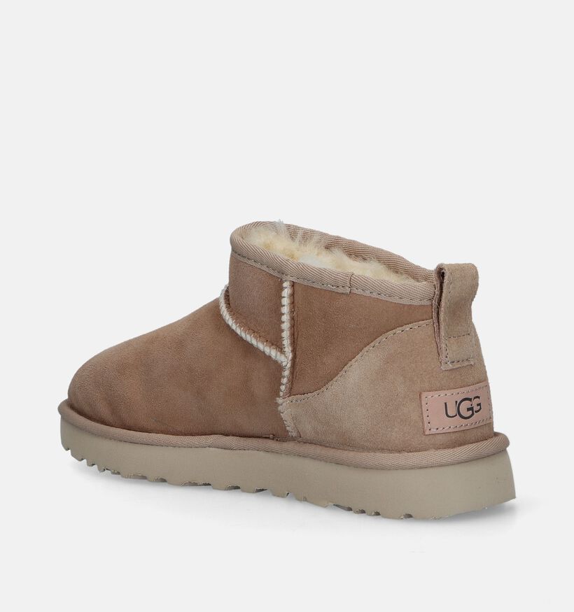 UGG Classic Ultra Mini Bottes en Beige pour femmes (336089)