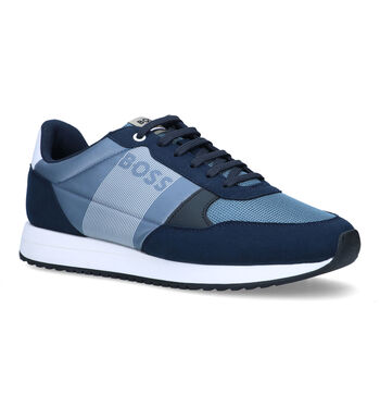 Chaussures sport homme Hugo Boss bleues avec logo · Mode homme