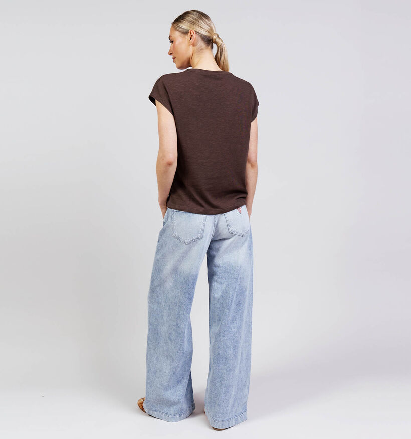 comma T-shirt en Marron fonc&eacute; pour femmes (373142)