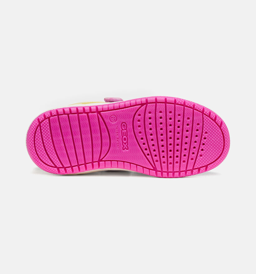 Geox Washiba Baskets basses en Rose/Multi pour filles (377732) - pour semelles orthop&eacute;diques