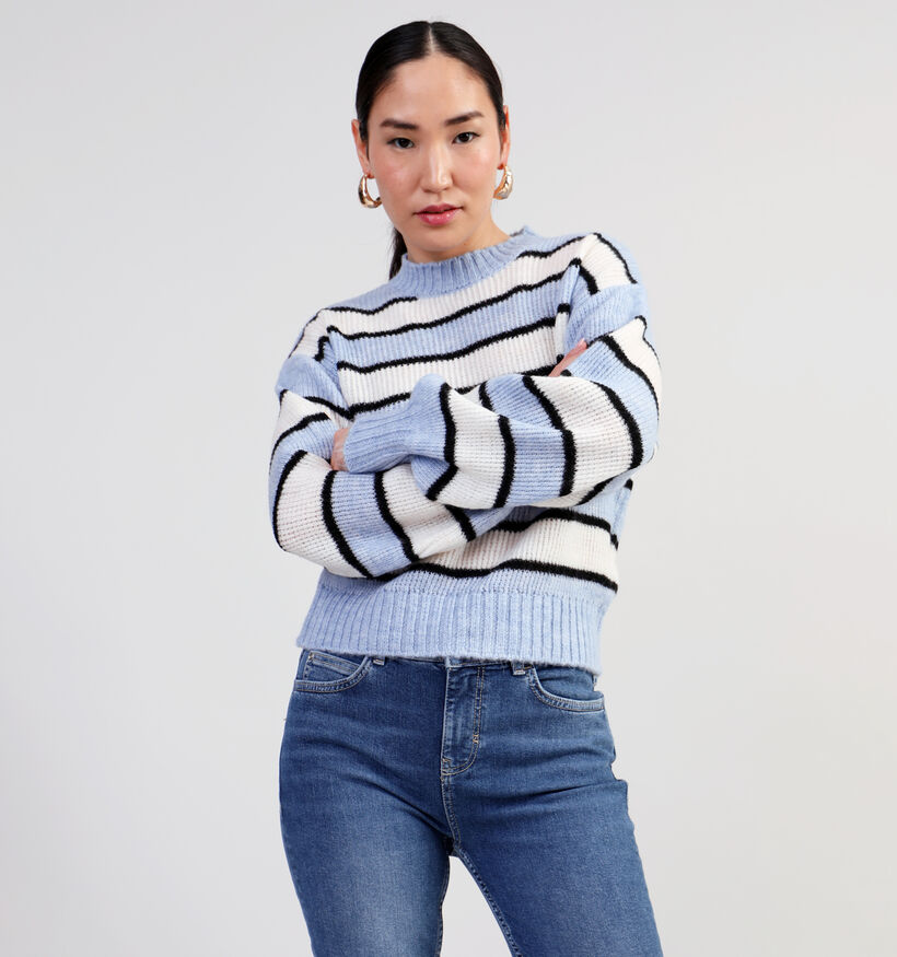 JDY Yelva Pull Rayé en Bleu pour femmes (335390)