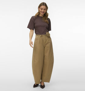 Vero Moda Kaitlin Barrel Jeans L30 en Marron pour femmes (369412)