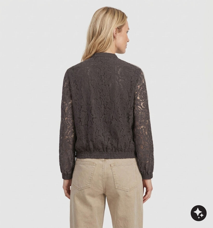 Vila Oline Lace Manteau en Marron pour femmes (382222)