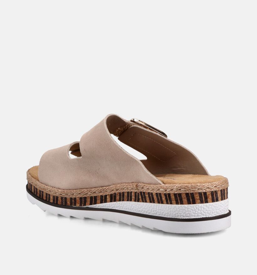 Rieker Nu-pieds compens&eacute;es en Nude pour femmes (370439)