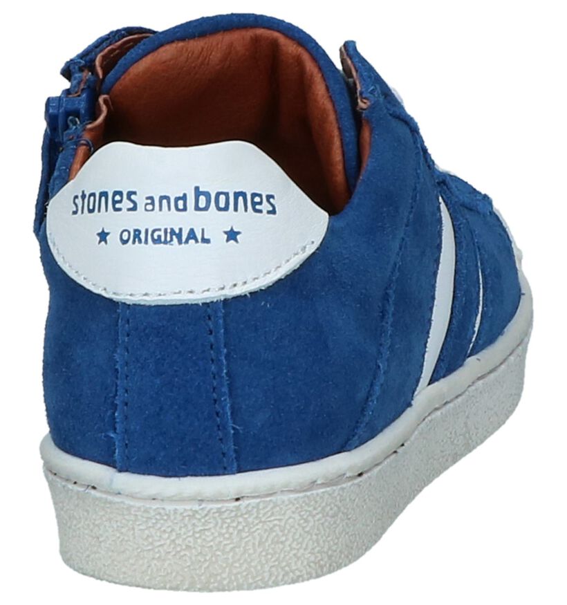 STONES and BONES Chaussures basses en Bleu en cuir (212080)