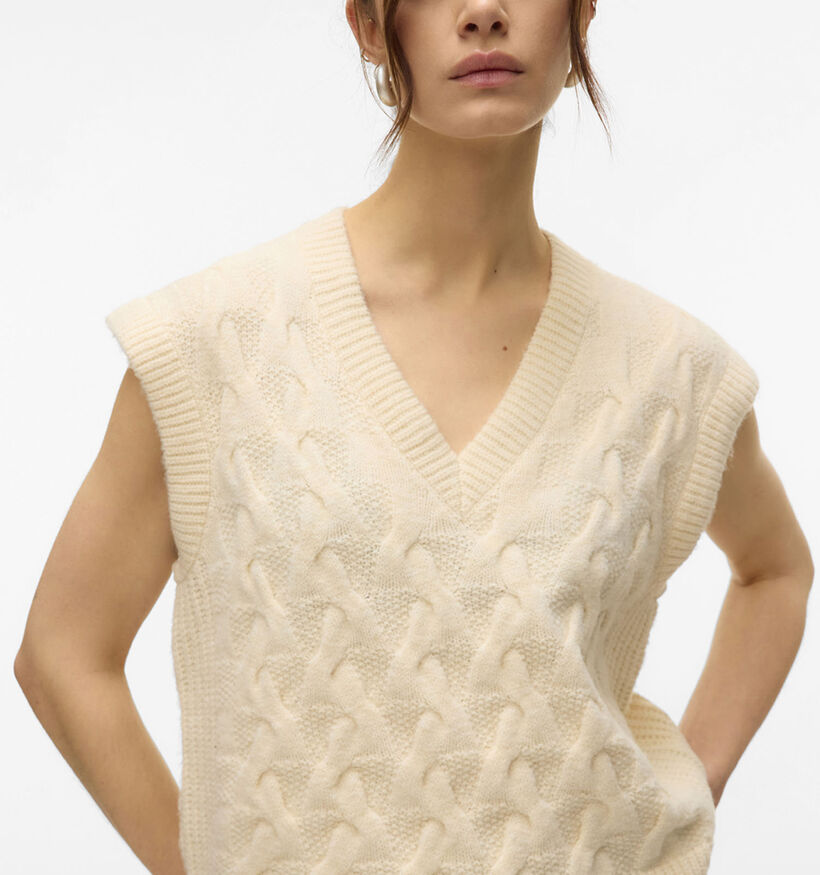 Vero Moda Piper Gilet en Beige pour femmes (361225)