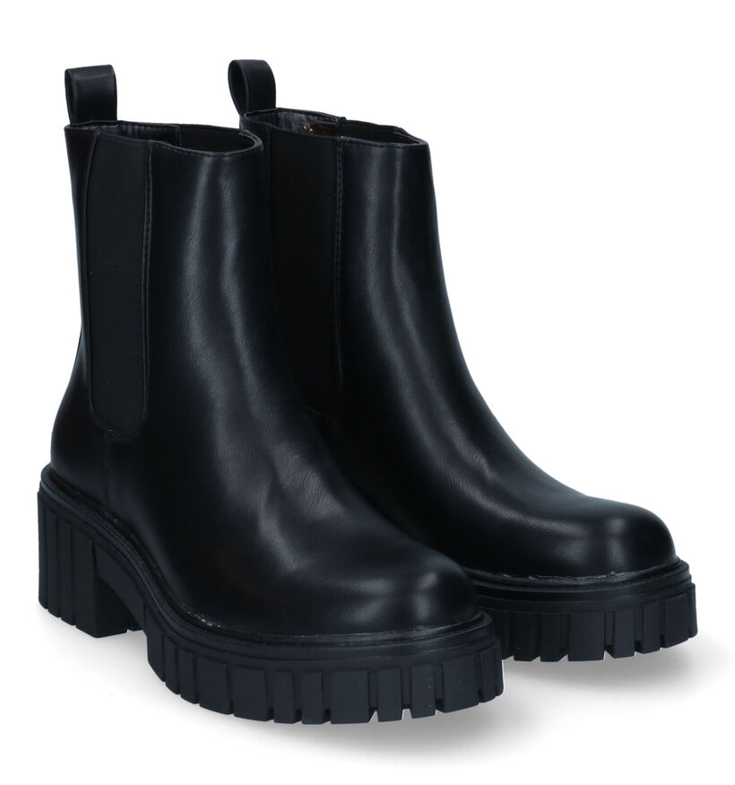 Poelman Bottines Chelsea en Noir en simili cuir (313169)