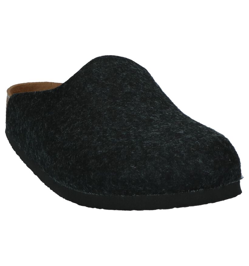Birkenstock Amsterdam Pantoufles en Gris en textile (294814)