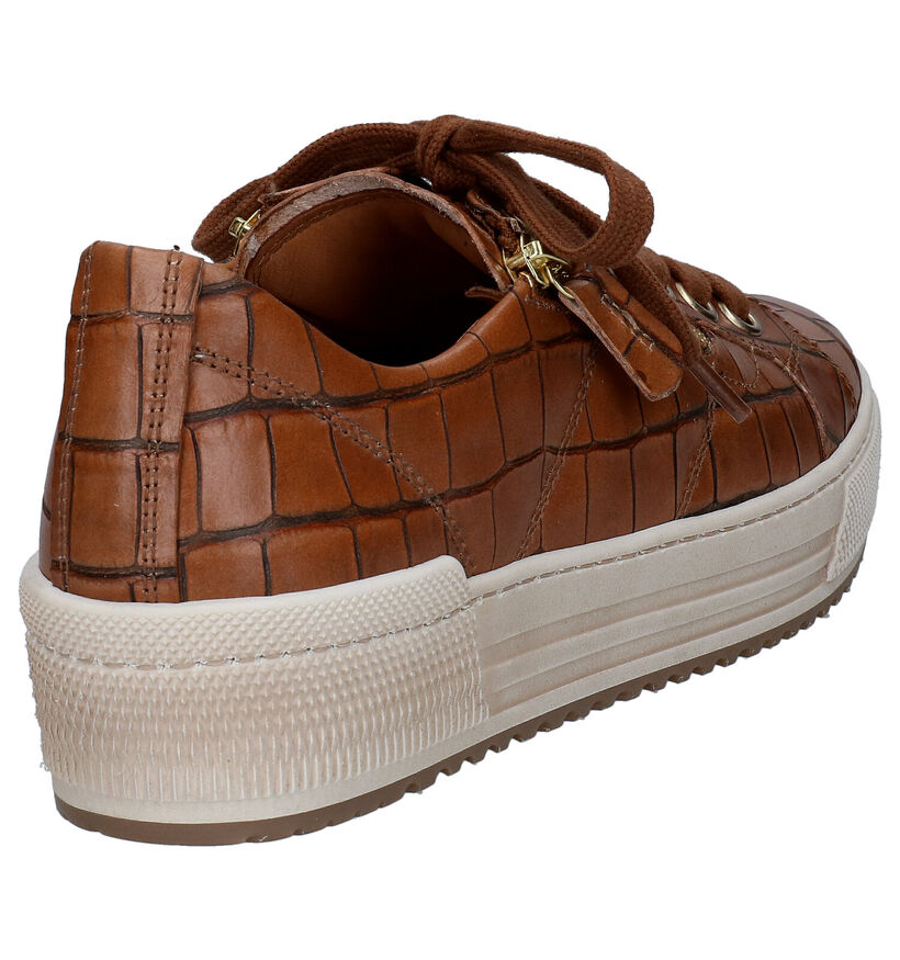 Gabor OptiFit Cognac Veterschoenen in leer (297404)