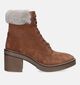 Signatur Bottines avec lacets en Cognac pour femmes (329238)