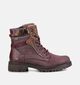 Mustang Boots &agrave; lacets en Bordeaux pour femmes (378903)