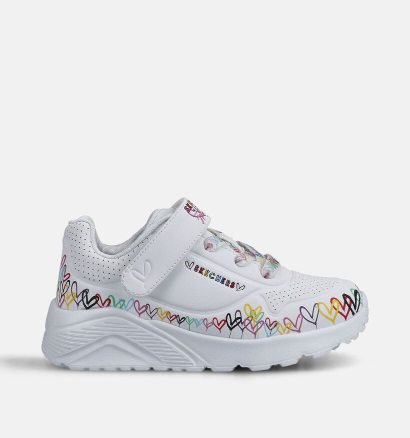 Skechers Uno Lite Witte Sneakers voor meisjes (367814)