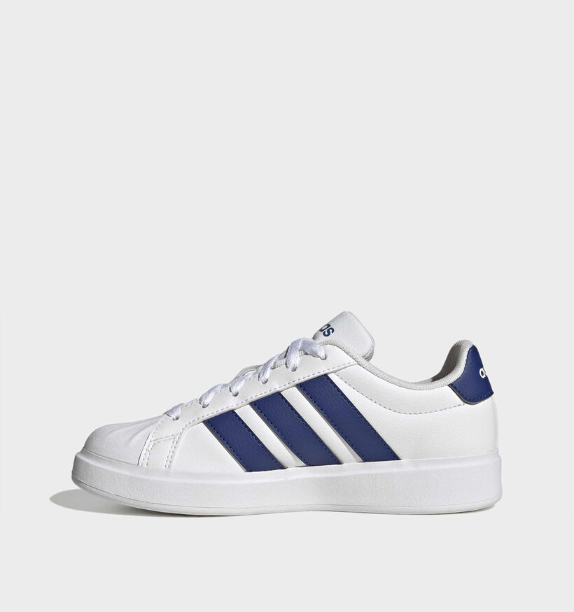 adidas Streettalk Witte/Donkerblauwe Sneakers voor jongens (380612)