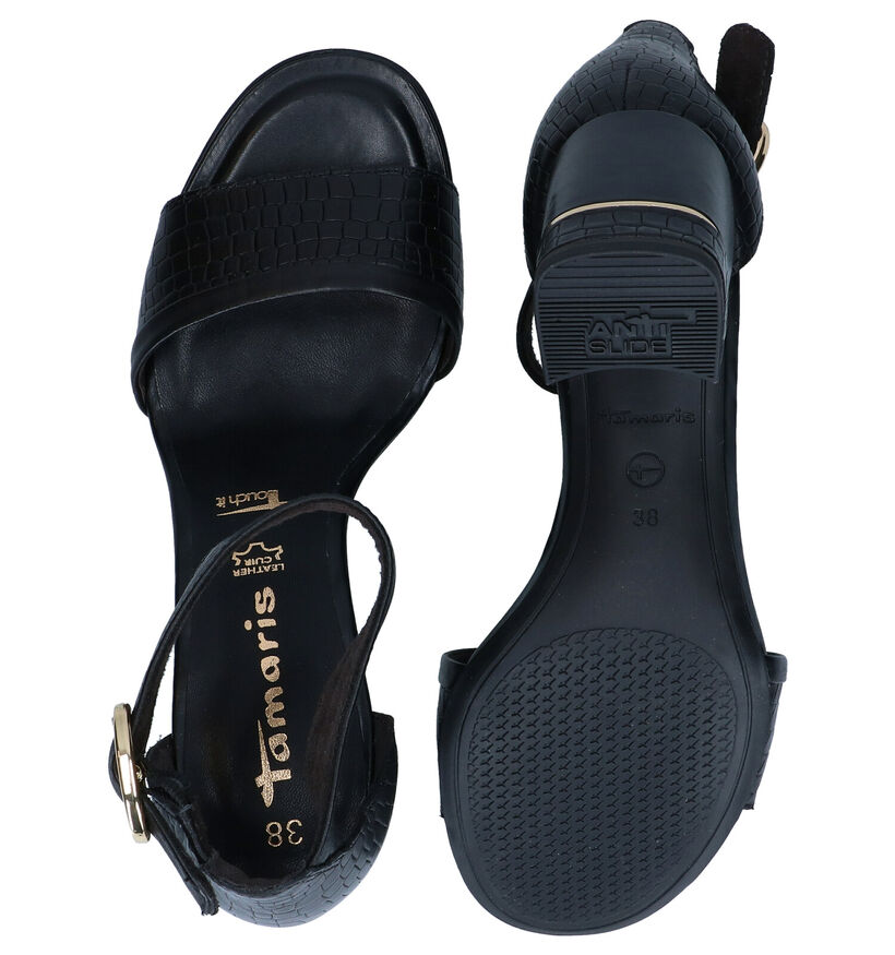 Tamaris Touch it Zwarte Sandalen in leer (289429)