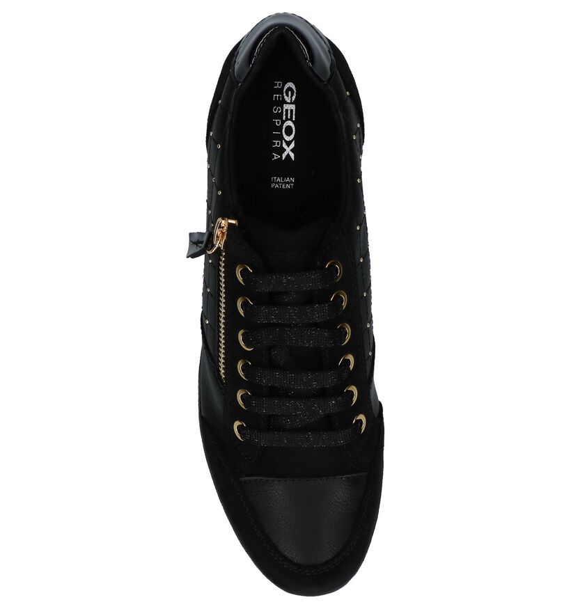 Geox Chaussures à lacets en Noir en cuir (223037)