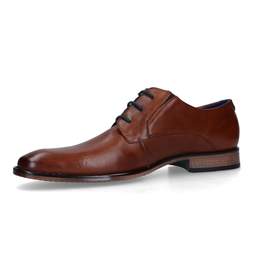 Bugatti Rinaldo Chaussures habillées en Cognac pour hommes (319244)