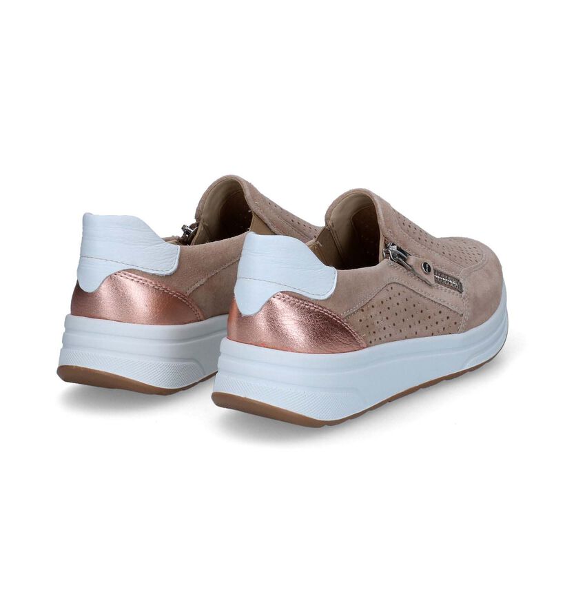 Ara Sapporo Taupe Instappers in nubuck (307677)