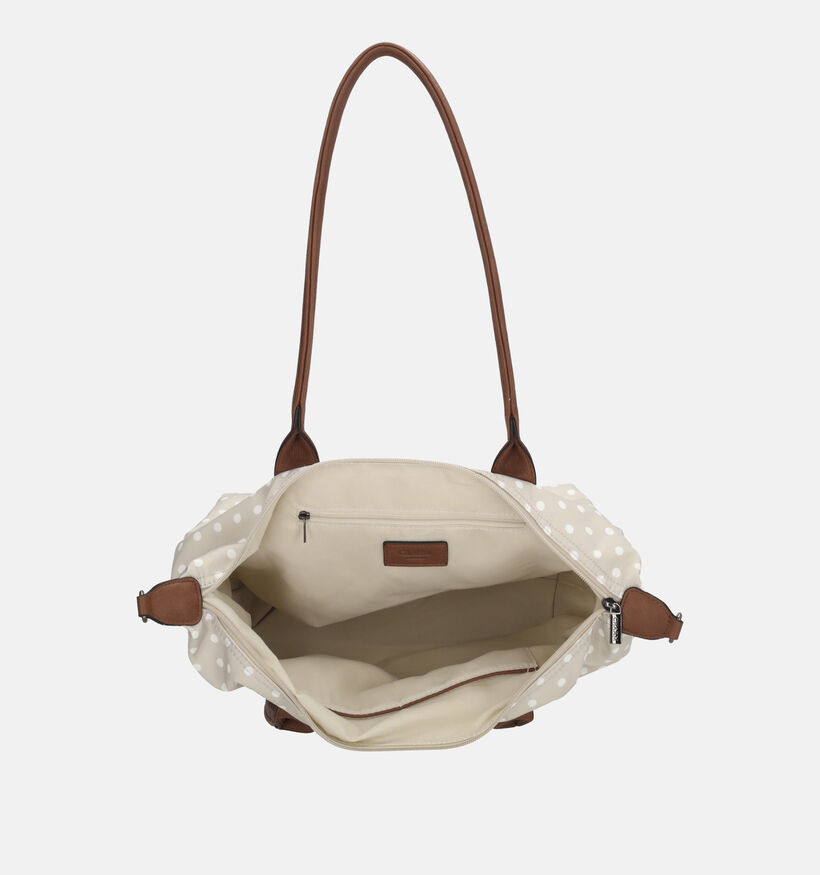 Charm London Buckingham Lichtbeige/Witte Shopper voor dames (374392)