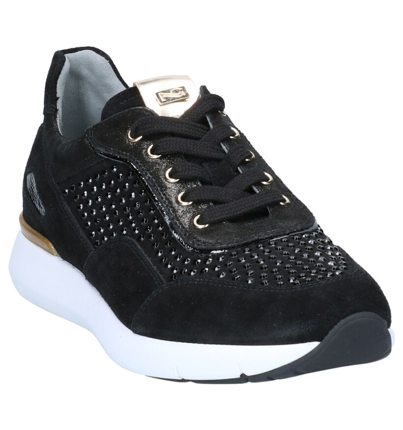 NeroGiardini Zwarte Veterschoenen in daim (255326)