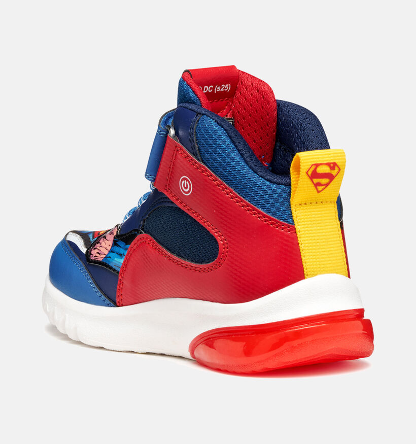 Geox Ciberdron Blauwe/Rode Velcroschoenen Superman Geox Ciberdron Blauwe/Rode Velcroschoenen Superman voor jongens (361938) - geschikt voor steunzolen