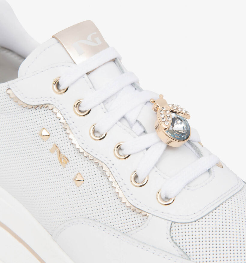 NeroGiardini Witte Sneakers voor dames (369082) - geschikt voor steunzolen