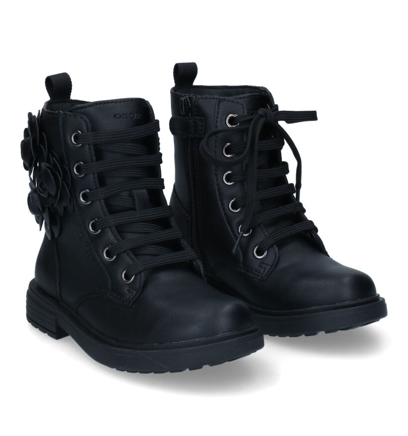 Geox Eclair Bottines en Noir en simili cuir (317645)