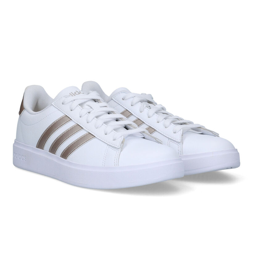 adidas Grand Court 2.0 Baskets sportives en Blanc pour femmes (356989) - pour semelles orthopédiques