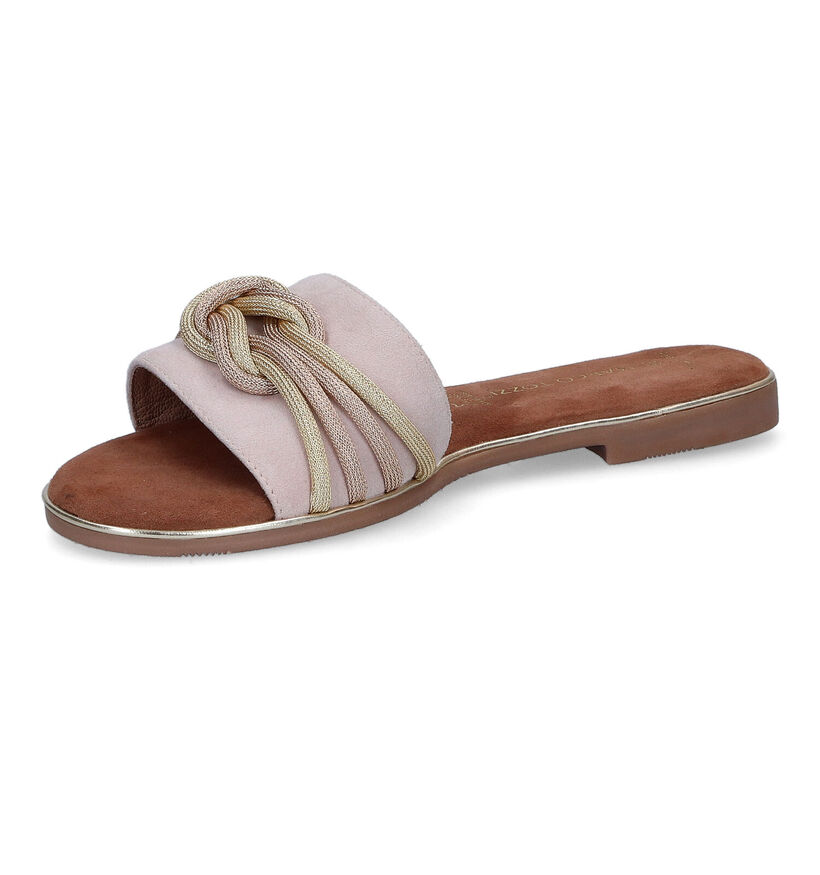 Marco Tozzi Nu-pieds plates en Rose en daim (307618)