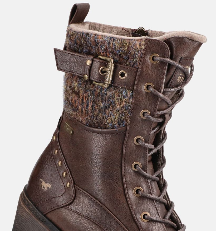 Mustang Bottines en Brun fonc&eacute; pour femmes (378907)