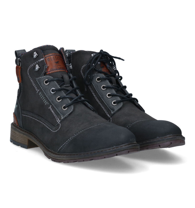 Mustang Boots à lacets en Gris foncé pour hommes (313560)