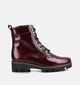 Gabor Bordeaux Boots met Veters en Rits voor dames (380366) - geschikt voor steunzolen