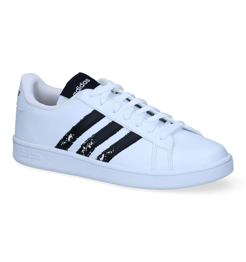 adidas Grand Court Witte Sneakers in kunstleer (301601)