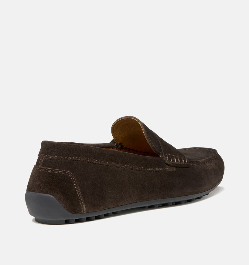 Geox Loafers en Brun fonc&eacute; pour hommes (369113) - pour semelles orthop&eacute;diques