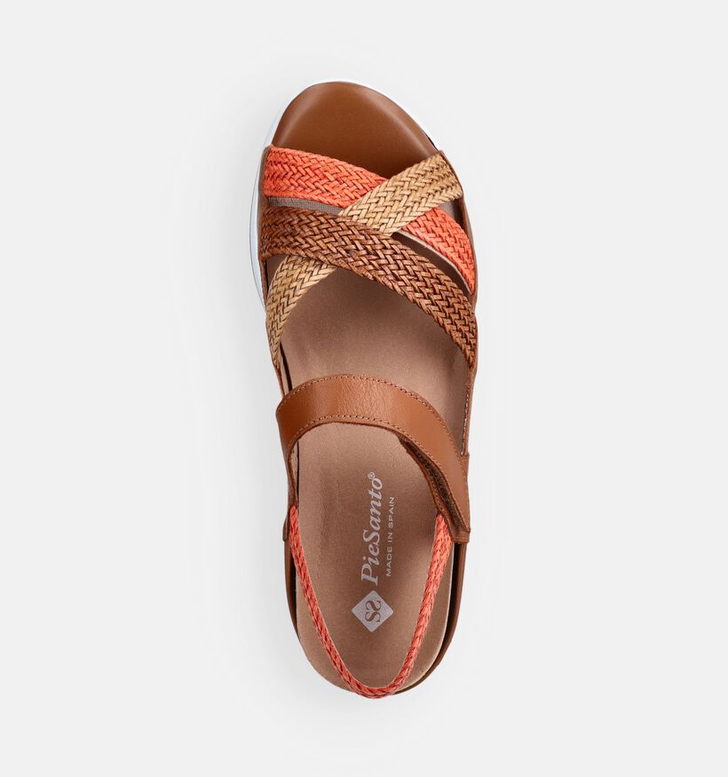 Piesanto Cognac Sandalen voor Steunzolen voor dames (373795) - geschikt voor steunzolen