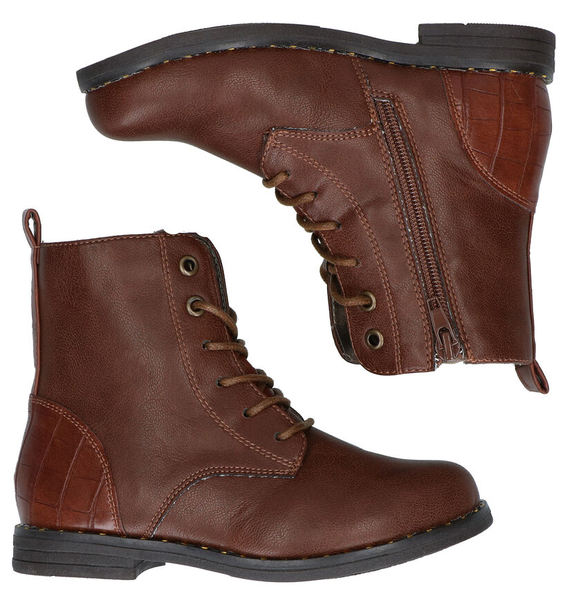 Sprox Bottines robustes en Cognac pour filles (288456)