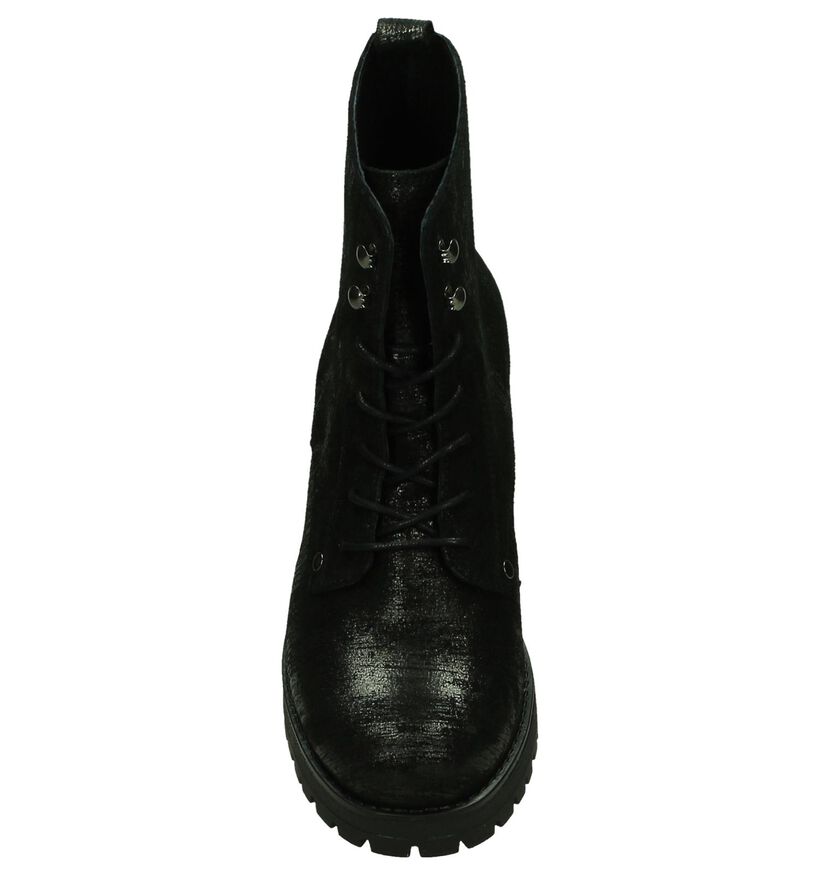 Stoere Zwarte Via Roma Boots in leer (206132)