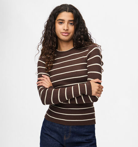Pieces T-shirts Bruin/Bordeaux