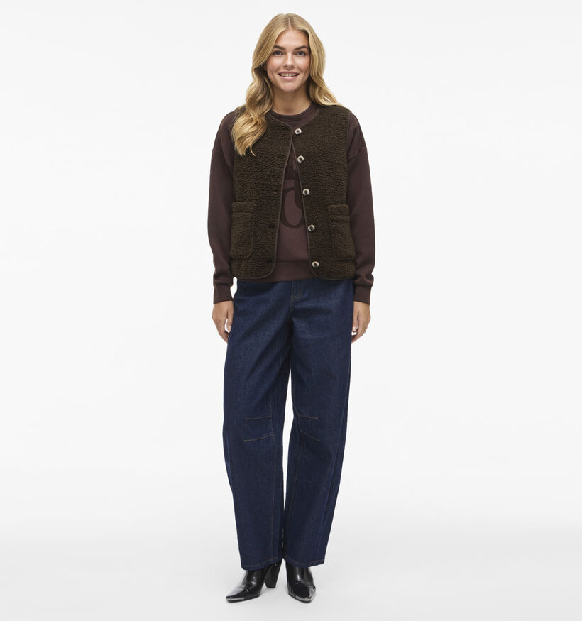 Vila Ada Teddy Veste sans manches en Marron pour femmes (364062)