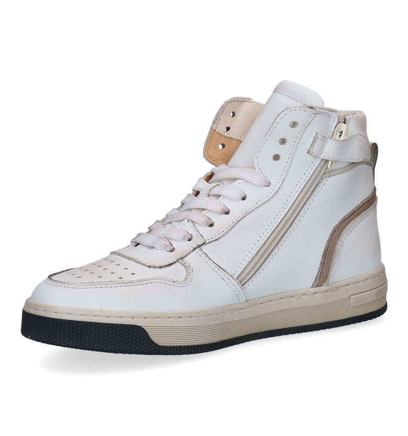 Hip Chaussures hautes en Blanc used look pour filles (307874) - pour semelles orthopédiques