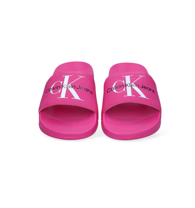 Calvin Klein Slide Monogram Roze Badslippers voor dames (321033)