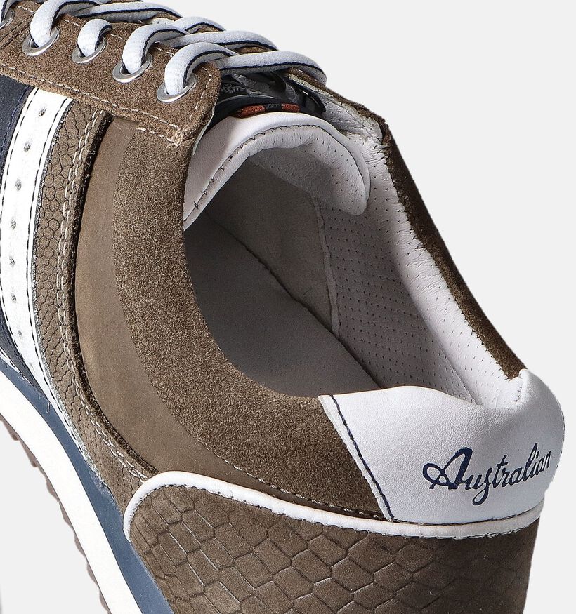 Australian Camaro Kaki Veterschoen voor heren (353956) - geschikt voor steunzolen