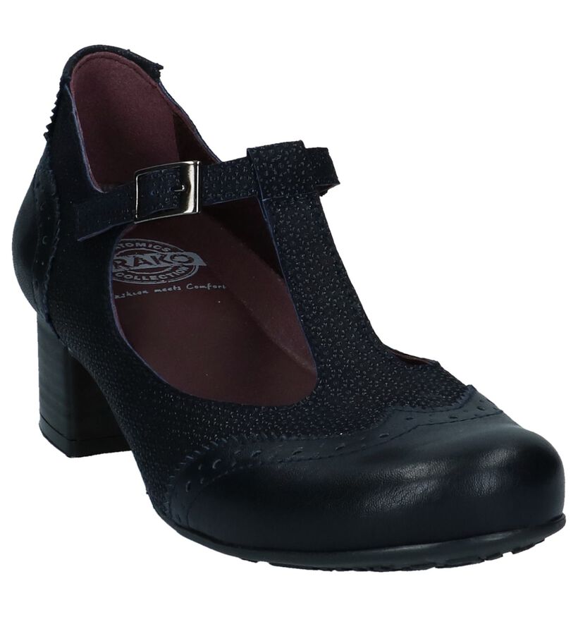 Brako Anatomics Donker Blauwe Pumps Comfort in leer (232686)