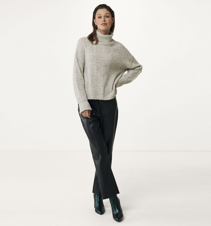 Mexx Grijze Gebreide cable trui voor dames (348277)