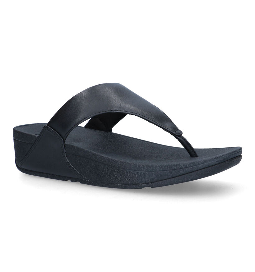 FitFlop Lulu Leather Toepost Witte Teenslippers in leer (320463)