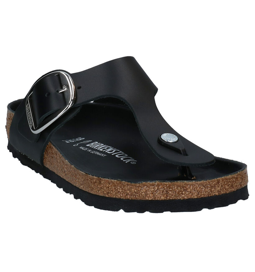 Birkenstock Gizeh Big Buckle Tongs en Cognac en cuir (322775)